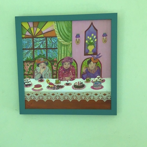 Whimsical original artwork. Framed - Picture 2 of 2